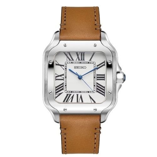 Seiktos Mod – White Dial – 38mm – Automatic — with Seiko logo