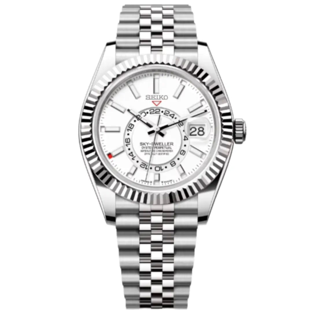 Sky Mod – White Dial – 41mm – Automatic — with Seiko logo