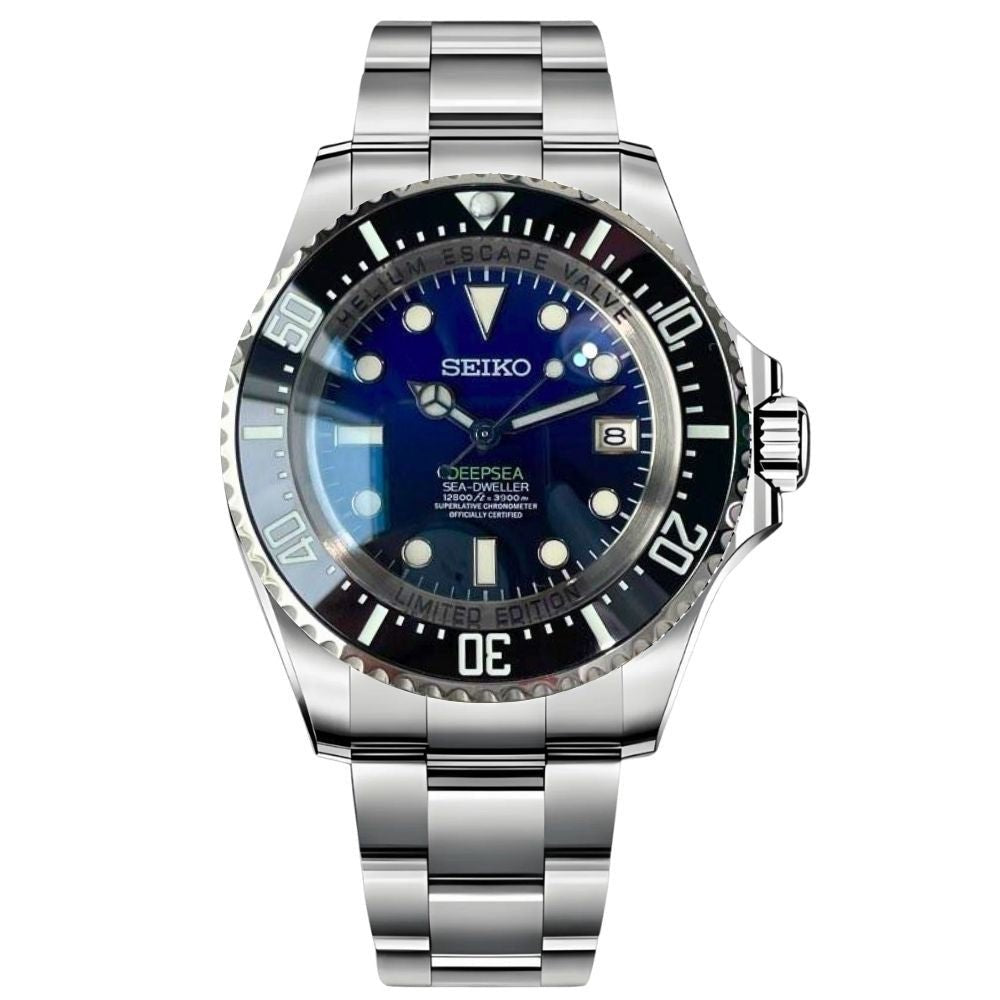 Sub Mod – Blue Dial – 40mm – Automatic — with Seiko logo