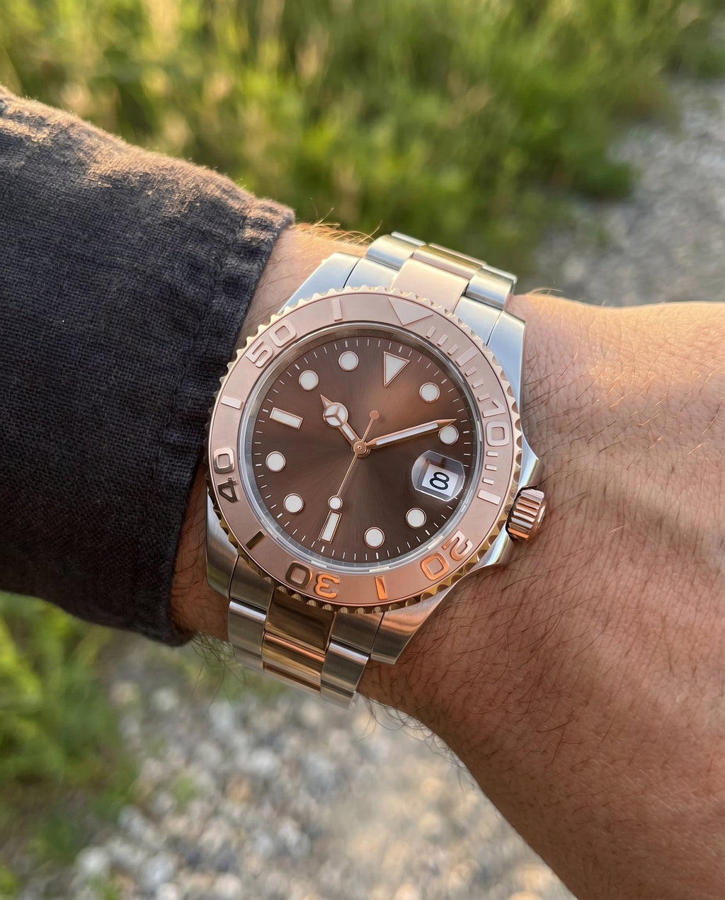 Sub Mod – Two-Tone Rose Gold Brown Dial – 40mm – Automatic - on-wrist lifestyle