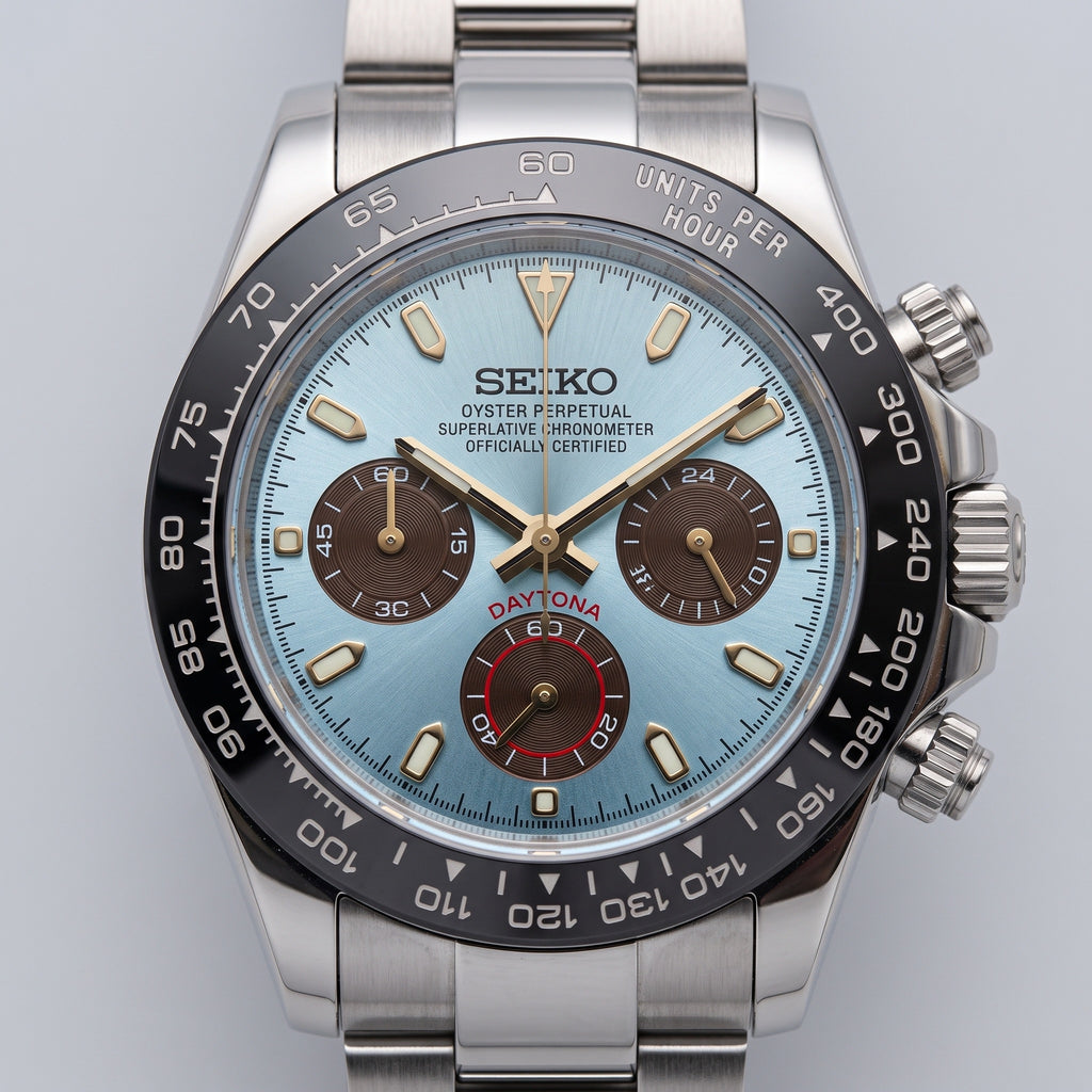 Tona Mod – Steel · Abalone Dial – 40mm – Chronograph – dial detail
